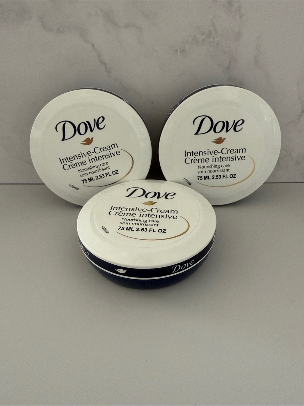 Set of 3- Dove Intensive-Cream Nourishing Care: Brand New
